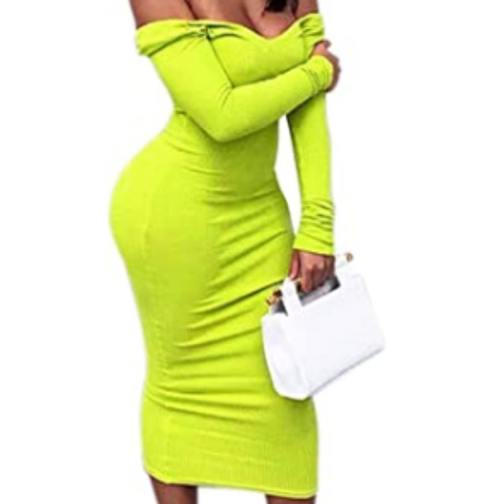 Casual Sexy Solid Off Shoulder Slim Maxi Long